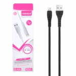 کابل لایتنینگ فست شارژ 2.4 آمپر چرلو IP-K01 طول 1.1 متر - مشکی