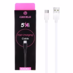 کابل تایپ سی فست شارژ 5 آمپر چرلو CH-TC19 طول 1 متر - سفید