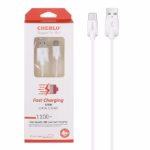 کابل تایپ سی فست شارژ 2.4 آمپر چرلو CH-TC20 طول 1.1 متر - سفید