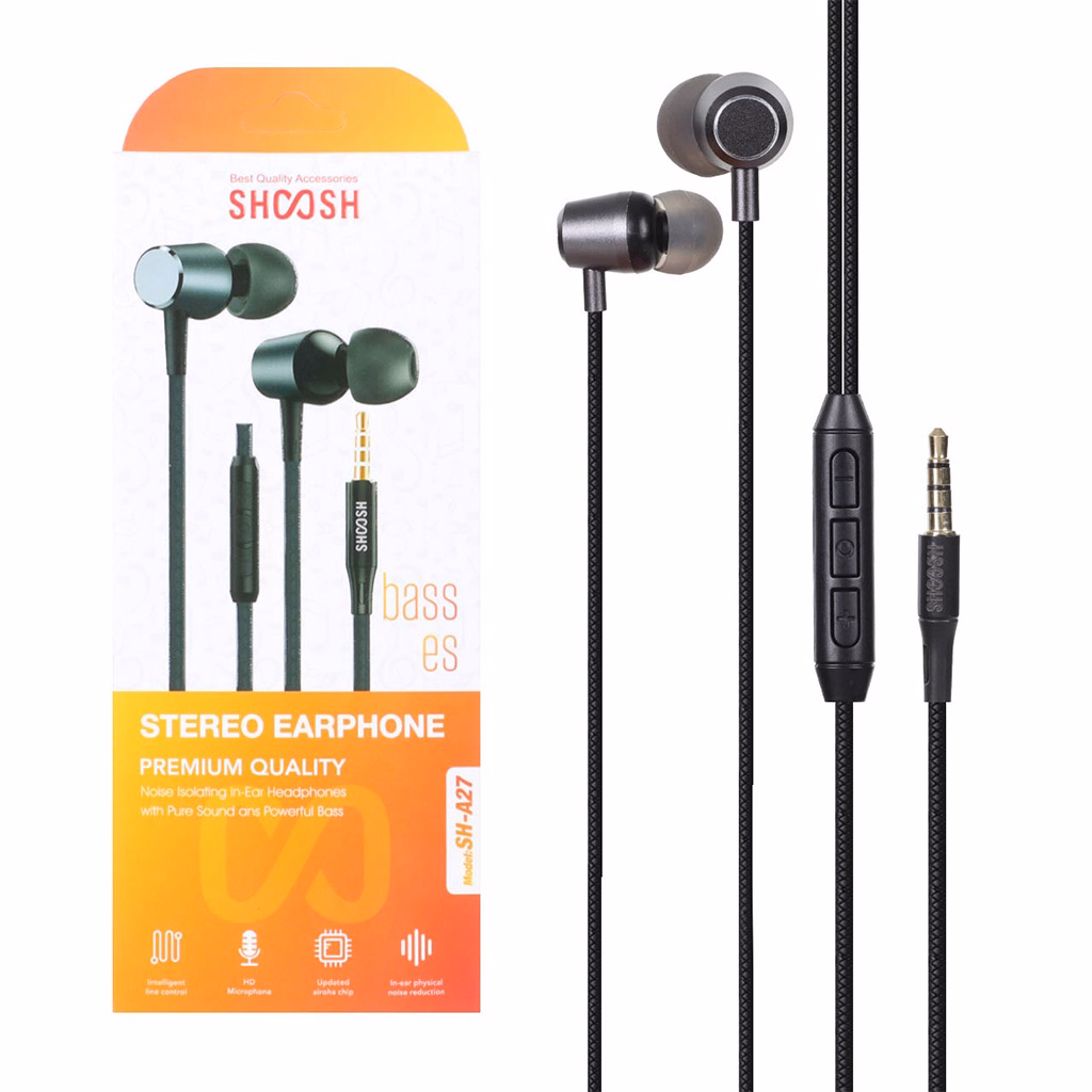 هندزفری سیمی شوش SH-A27 - مشکی خاکستری