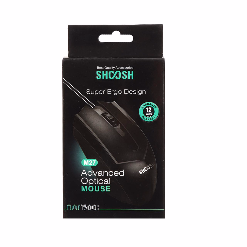 موس با سیم شوش M27 - مشکی